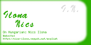 ilona nics business card